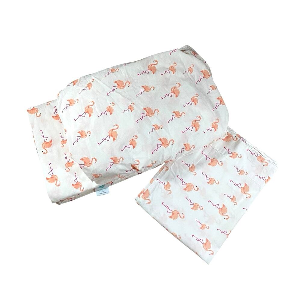 Martha Stewart Collection Flamingo Sheet Pillow Sham Set (Full)
